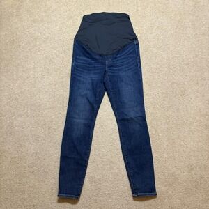 J.Crew Jeans Womens 26 Maternity Skinny Dark Wash Blue Signature Stretch Denim